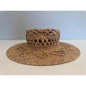 Wyeth Womens Straw Hat Campion in Natural Woven Beachy Coastal Classic Lightwt